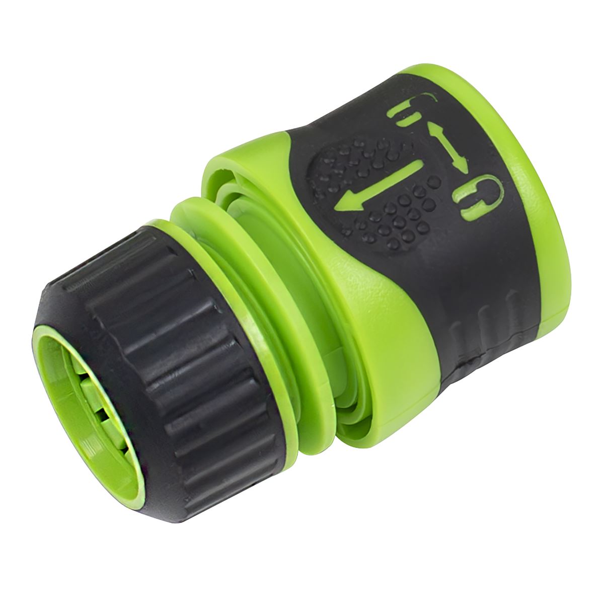 Sealey Soft-Touch Hose Connector with Lock 1/2" - 5/8  White Rose Tools