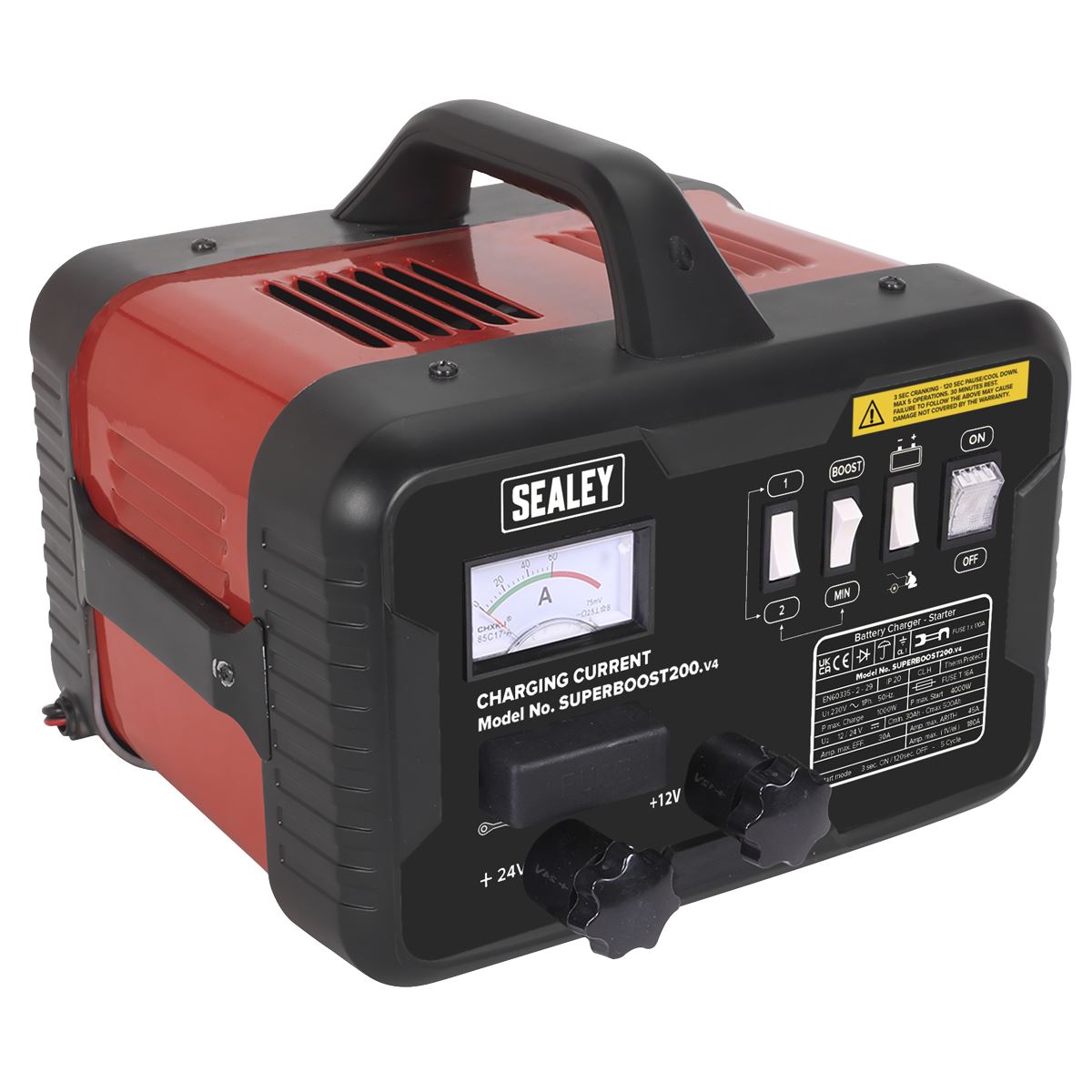 Sealey Starter/Charger 200/45A 12/24V 230V 