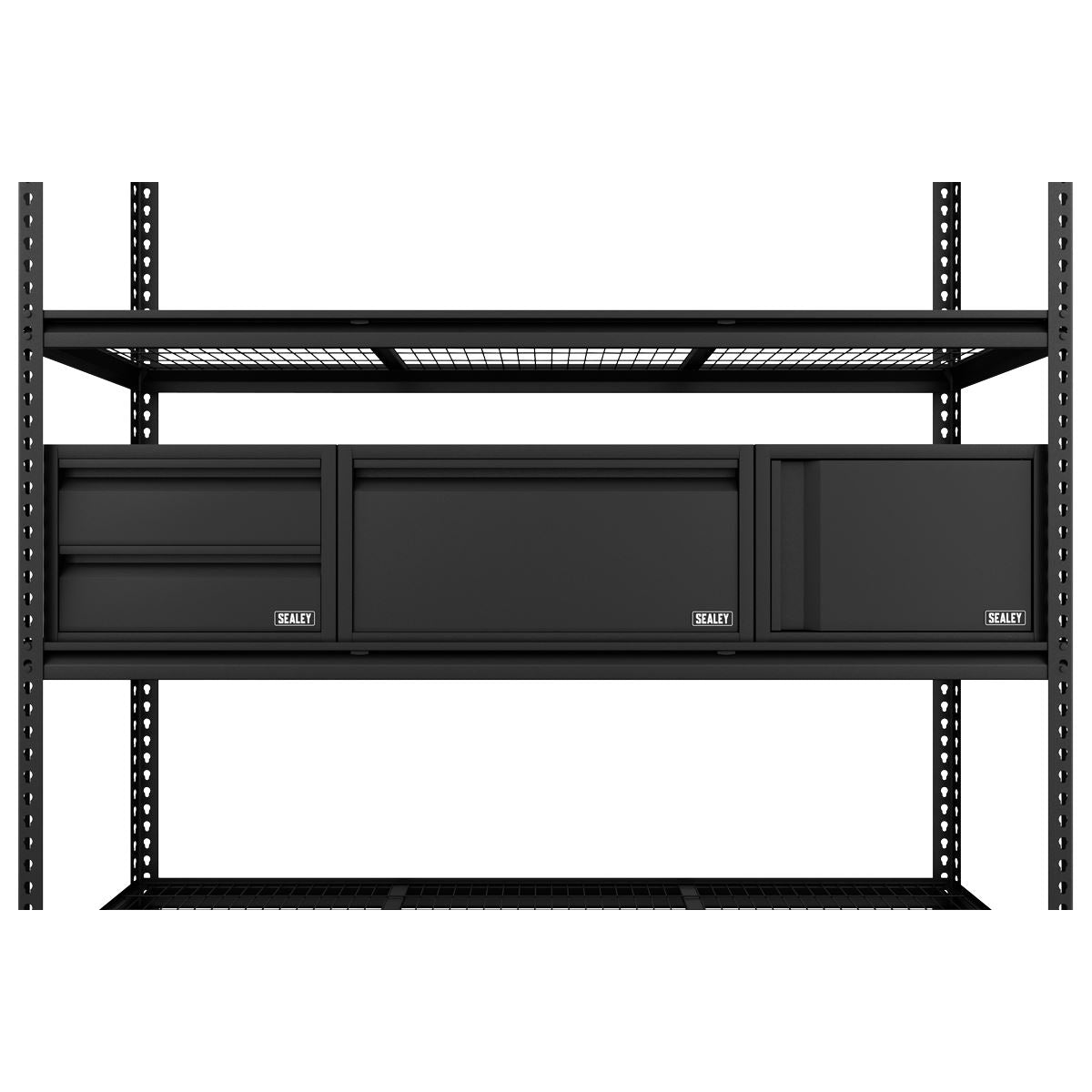 Sealey Heavy-Duty Modular Racking Kit with 3 Storage Units  White Rose Tools