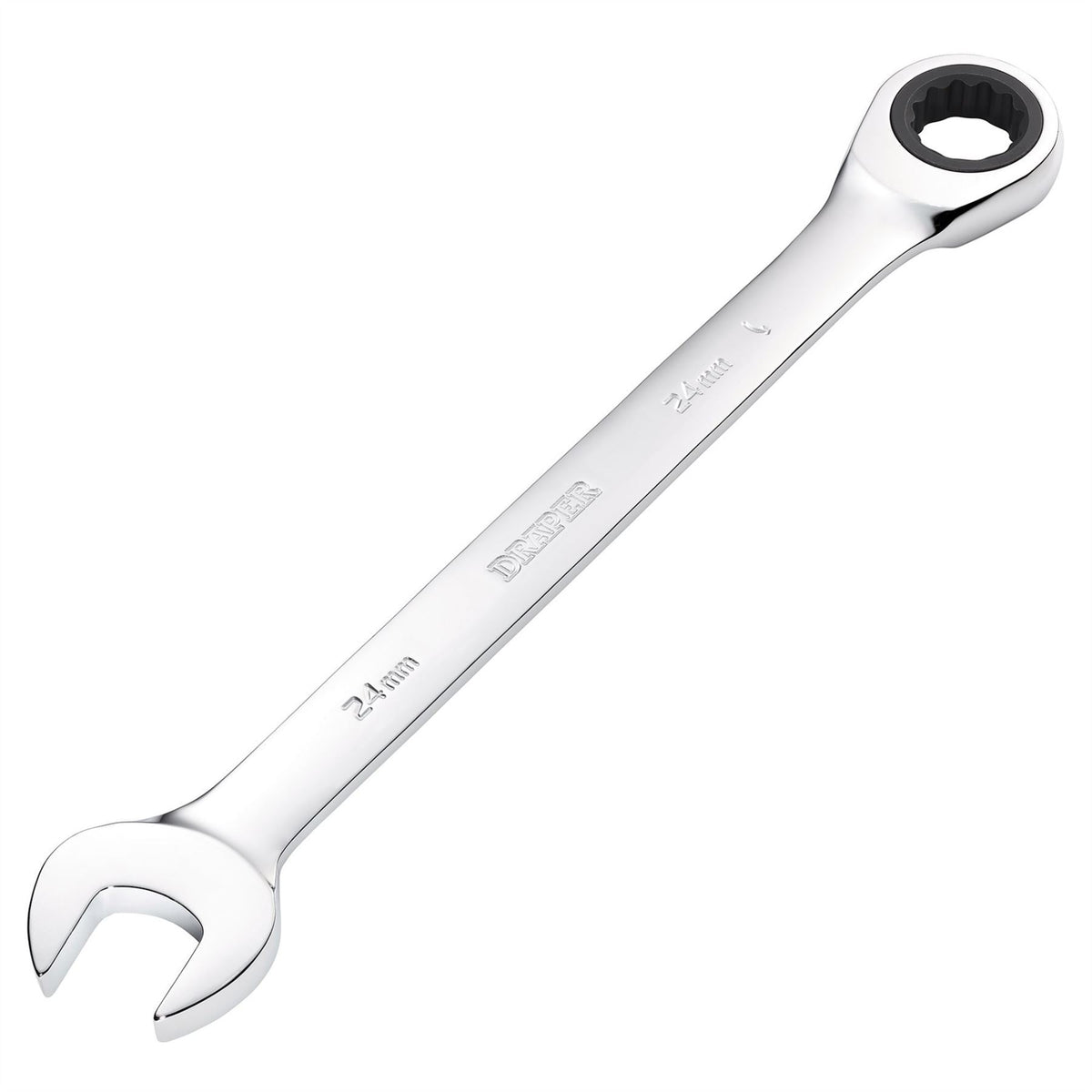 Draper Metric Ratcheting Combination Spanner 24mm 31023  White Rose Tools