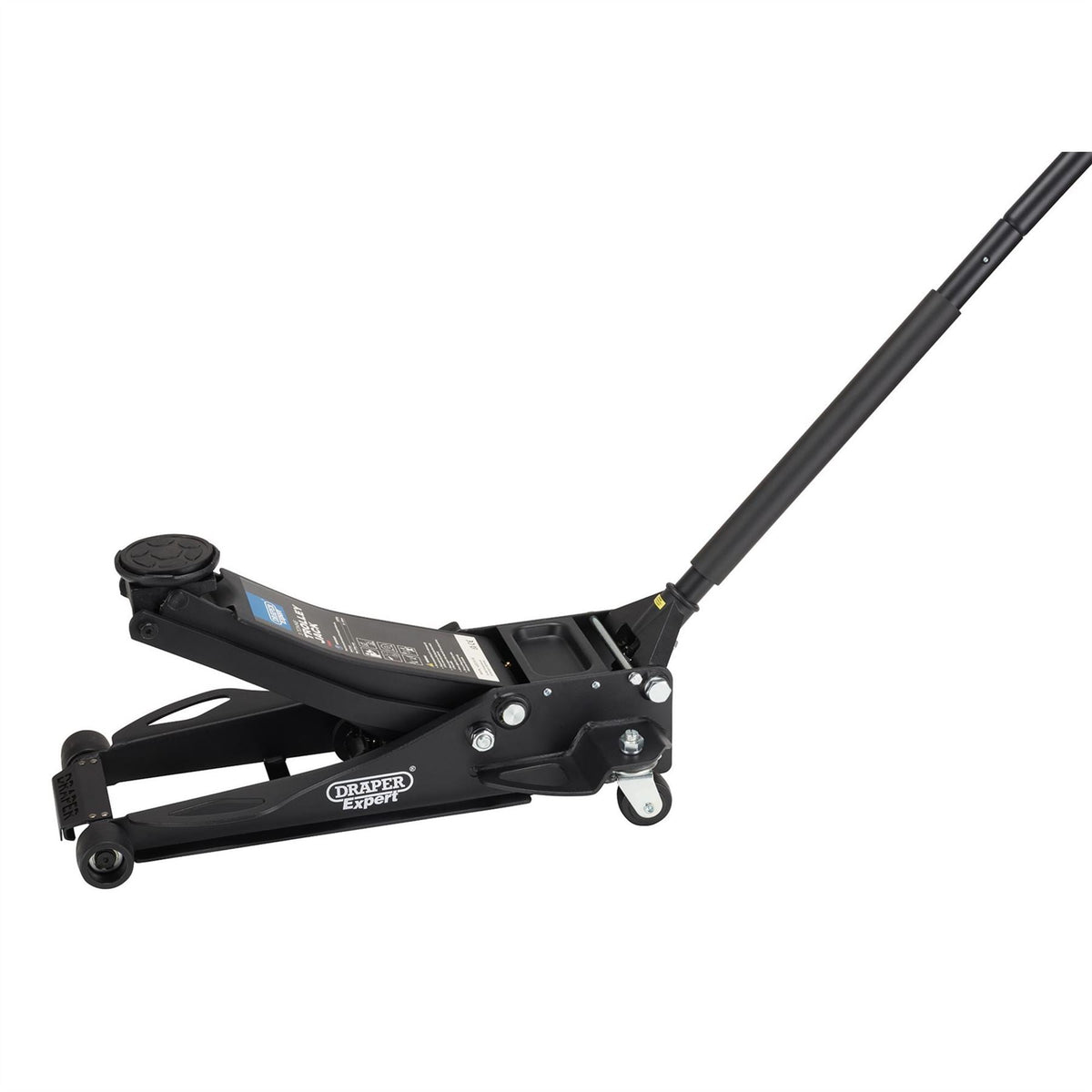 Draper Expert Professional Low Profile Fast Lift Garage Trolley Jack 3 Tonne Black 28464  White Rose Tools