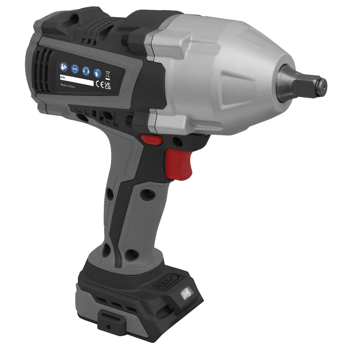 Sealey Premier Brushless Impact Wrench 20V SV20 Series 1/2"Sq Drive - Body Only 