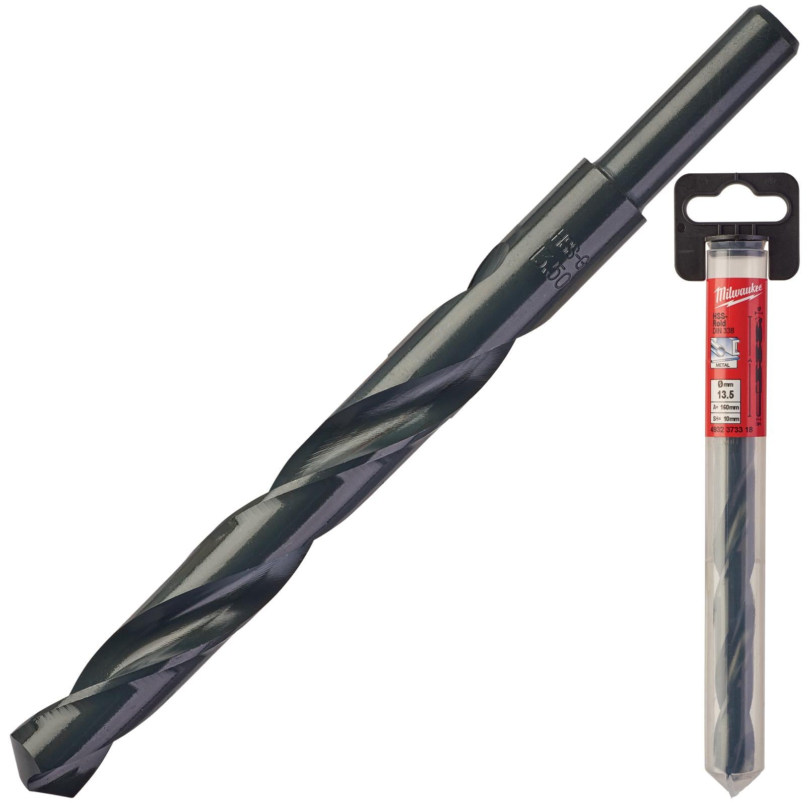 Milwaukee Metal Drill Bits HSS Rollforged with Reduced Shank DIN 338 