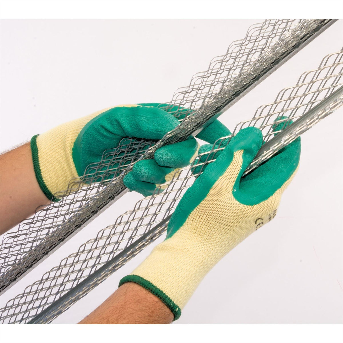 Draper Heavy Duty Latex Coated Work Gloves Large Green 82603  White Rose Tools