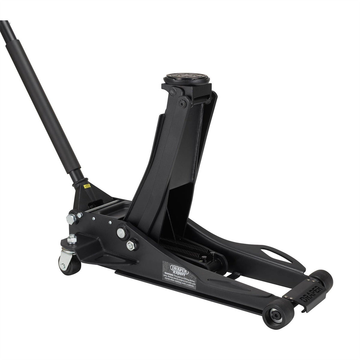 Draper Expert Professional Low Profile Fast Lift Garage Trolley Jack 3 Tonne Black 28464  White Rose Tools
