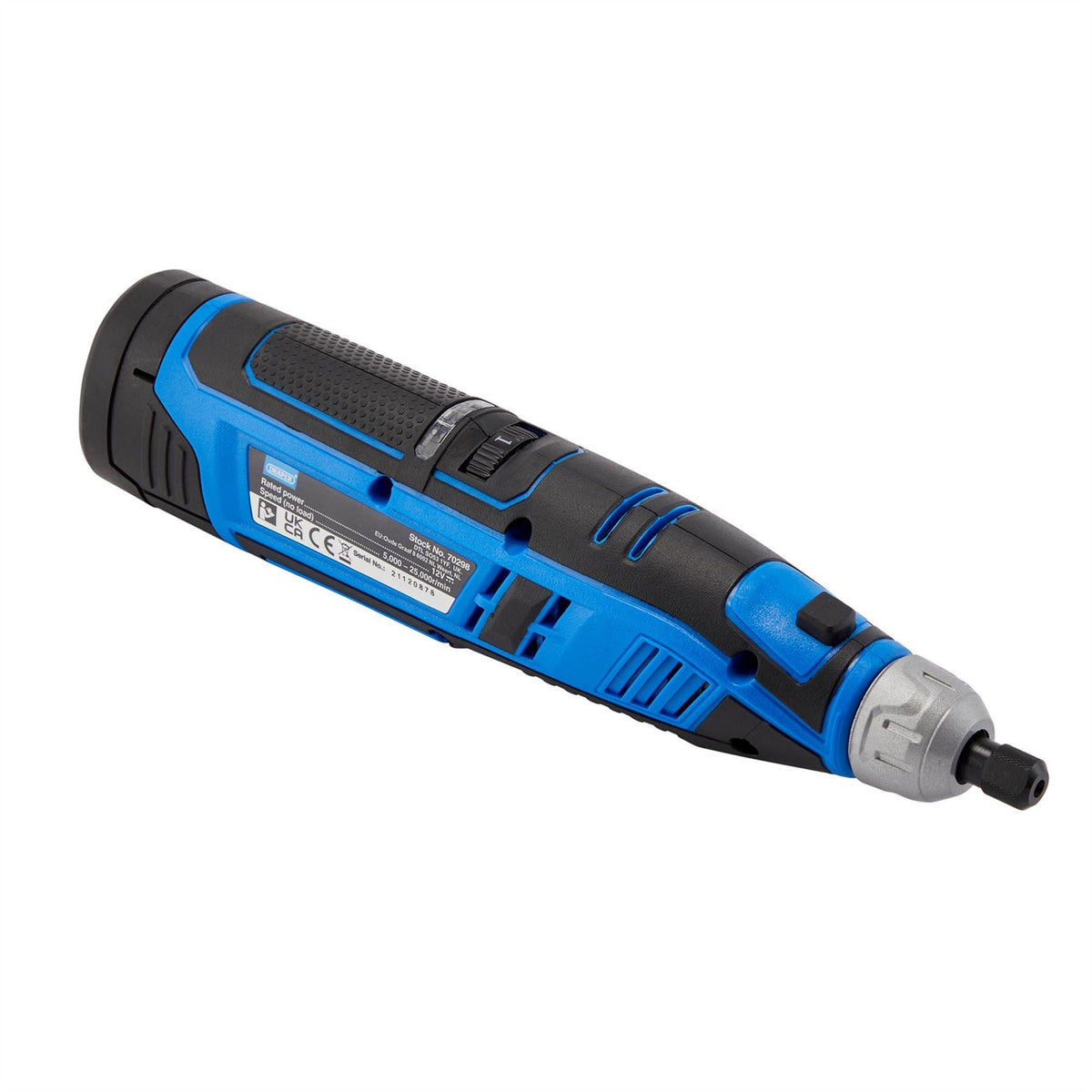 Draper 12V Rotary Multi-Tool Kit 1 x 1.5Ah Battery 1 x Fast Charger (50 Piece) 70298  White Rose Tools