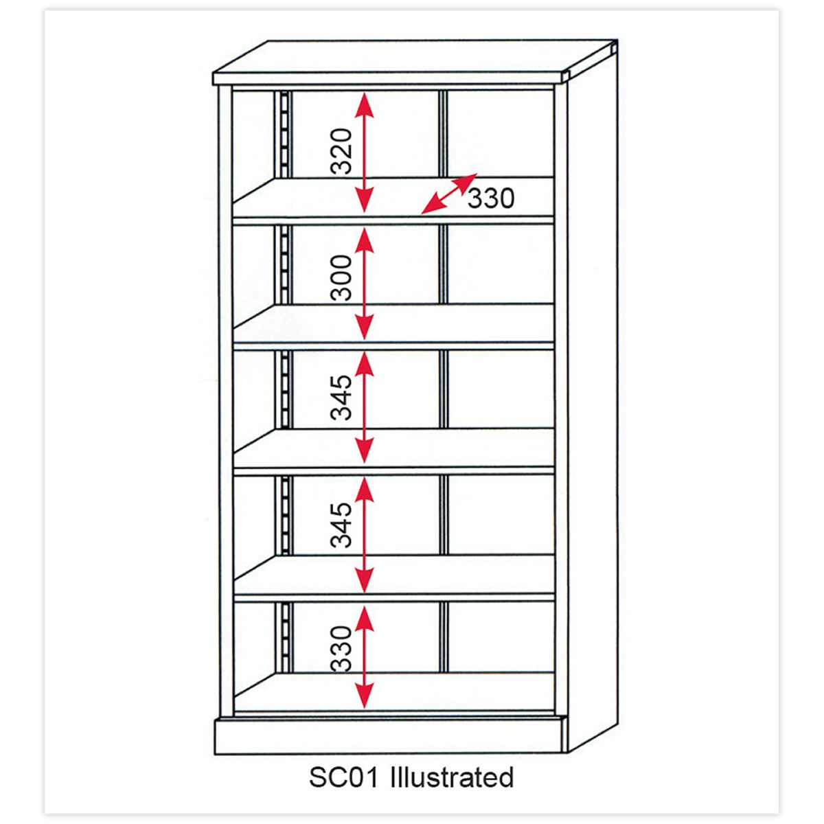 Sealey Floor Cabinet 4 Shelf 2 Door 