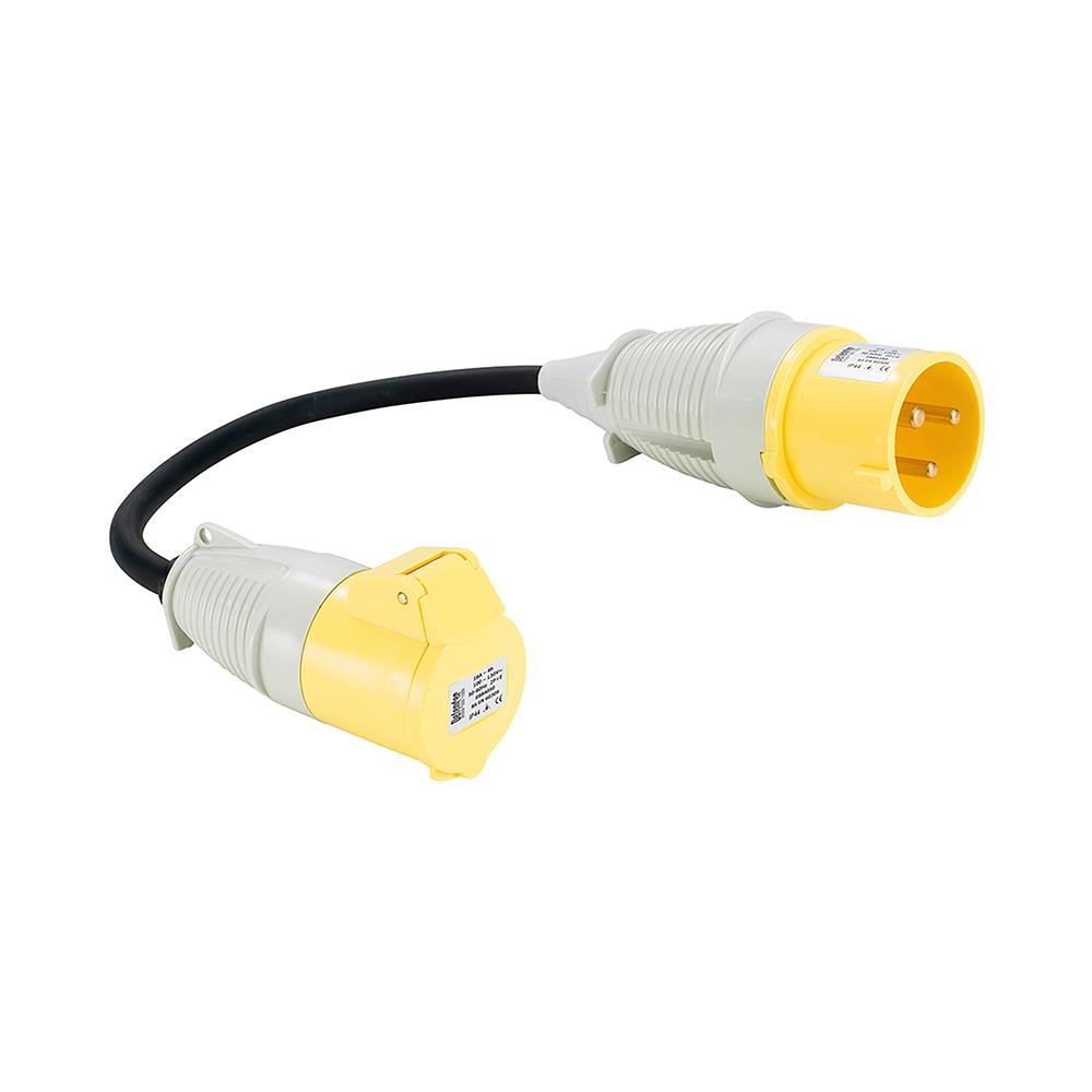 Defender Fly Lead Converter 110V 32A Plug to 16A Socket 30cm Cable