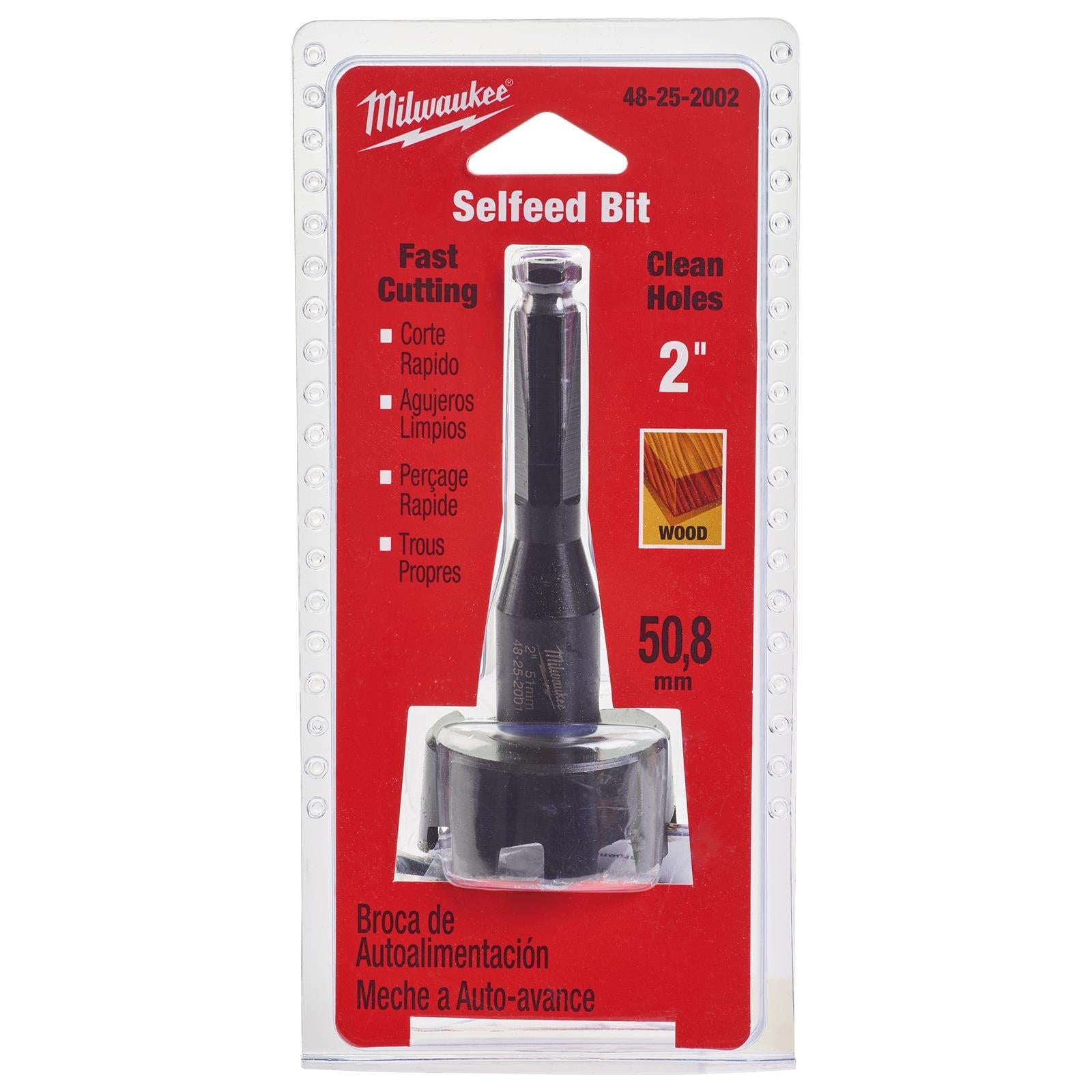 Milwaukee Self Feed Forstner Wood Drill Bits 25.4-117mm 
