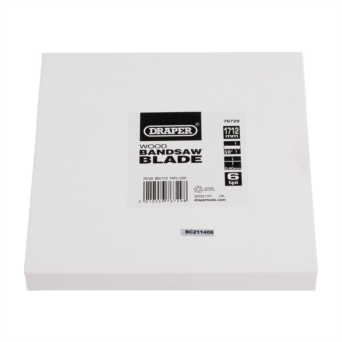 Draper Bandsaw Blade 1712mm x 3/8" 6 skip 76729  White Rose Tools
