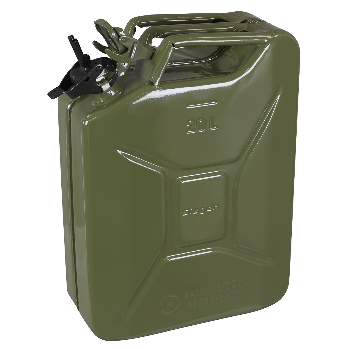 Siegen by Sealey Jerry Can - Green 20L  White Rose Tools