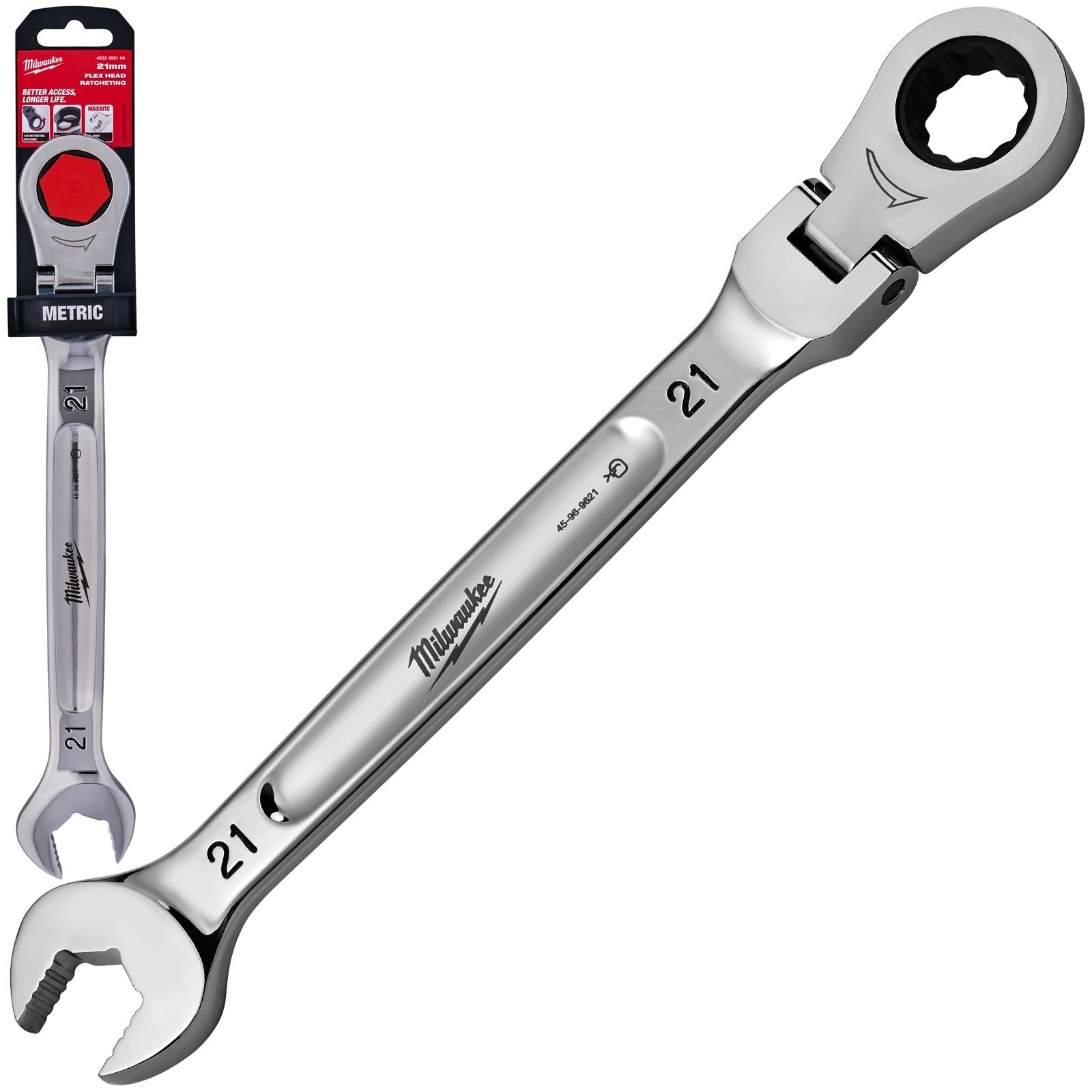 Milwaukee Ratchet Combination Spanner MAX BITE Flexible Head