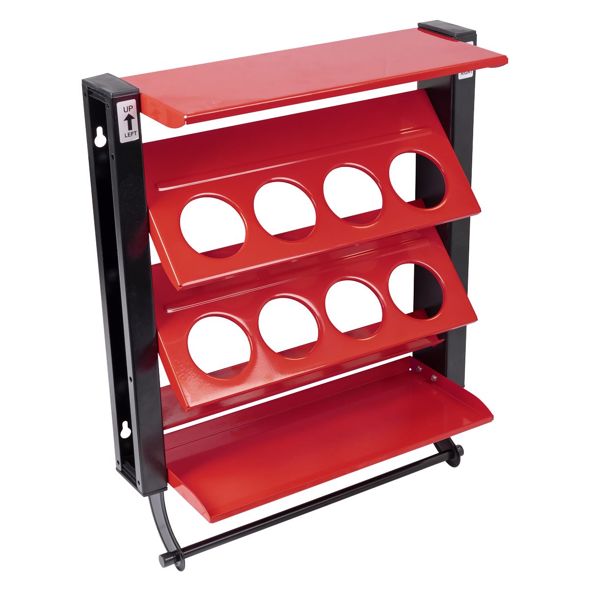 Sealey Spray Can Storage Rack with 8 Can Holders  White Rose Tools