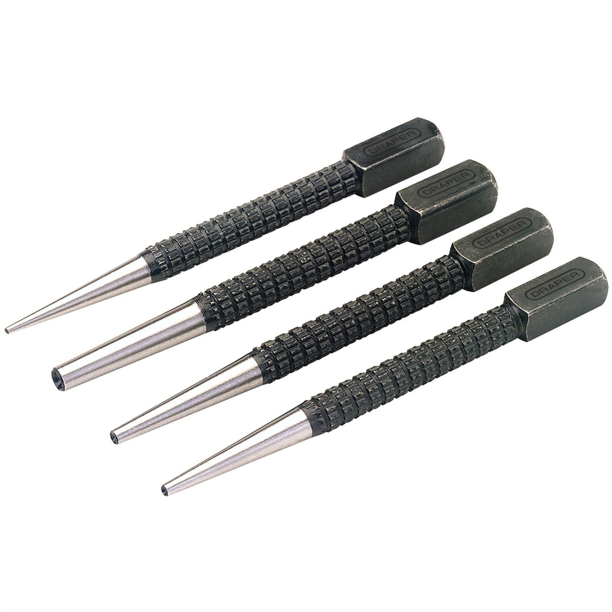 Draper Set of Cupped Nailsets (4 Piece) 35480  White Rose Tools