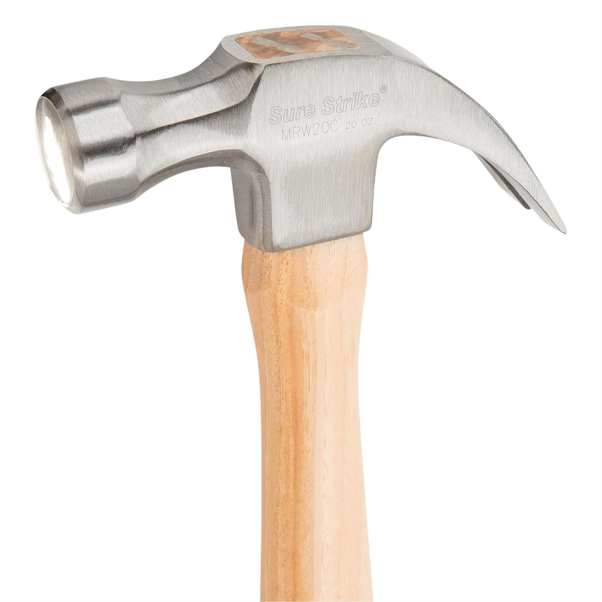 Estwing EMRW20C Sure Strike Curved Claw Hammer with Hickory Handle 20oz/570g 24087  White Rose Tools