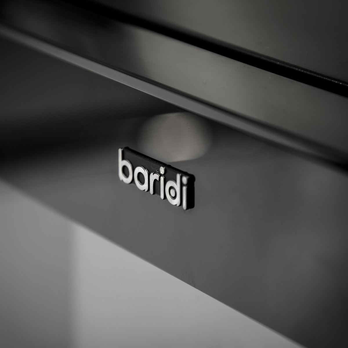 Baridi 40L Drinks Mini Fridge with LED Light, Black and Glass Door