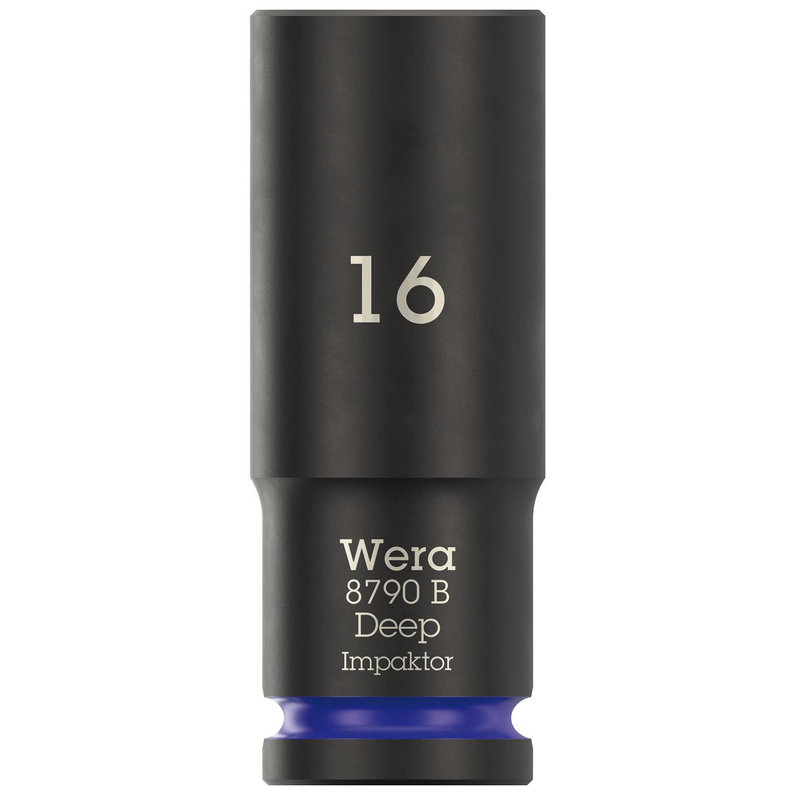 Wera Impact Socket Deep 3/8" Drive 8790 B Impaktor Metric Imperial - Choose Size  White Rose Tools