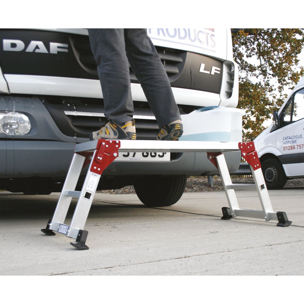Sealey Aluminium Folding Platform 2-Tread EN 131-4 