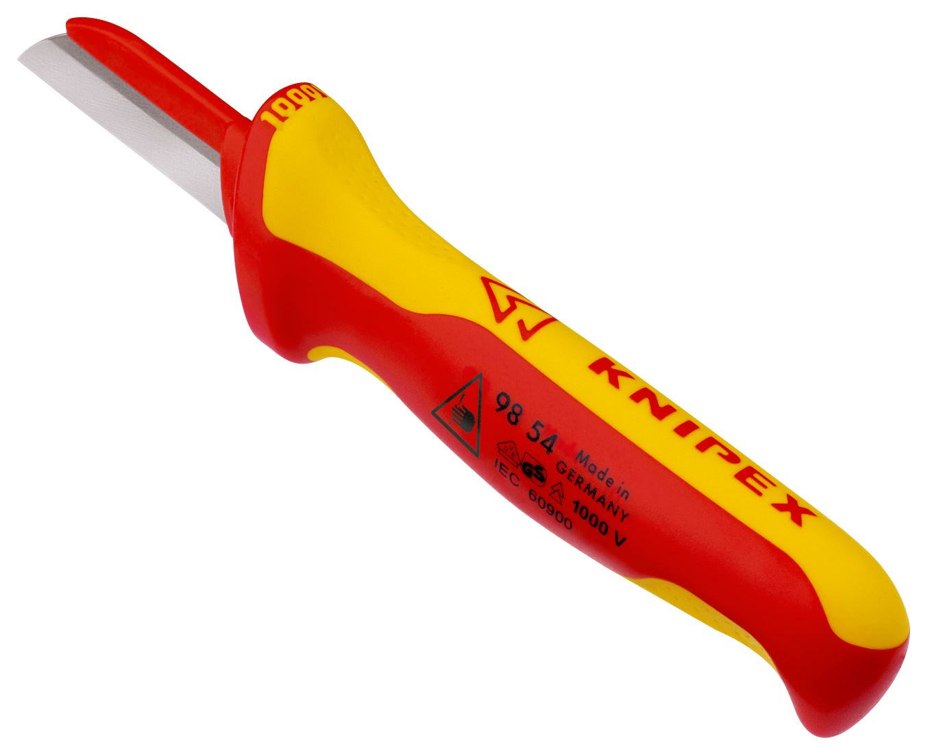 KNIPEX Cable Knife 190mm VDE Insulated Multi Component Handle 50mm Blade Length 98 54 SB