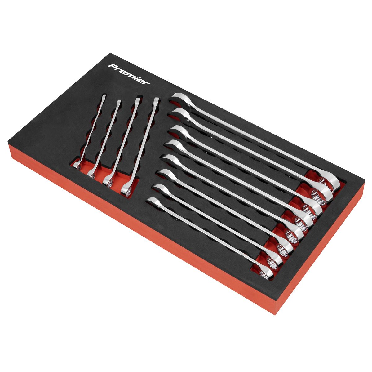 Sealey Superline Pro Topchest & Rollcab Combination 15 Drawer with Ball-Bearing Slides - Red & 148pc Tool Kit 