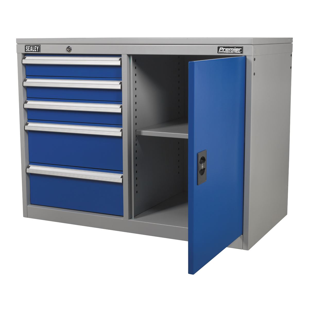 Sealey Premier Industrial Industrial Cabinet/Workstation 5 Drawer & 1 Shelf Locker