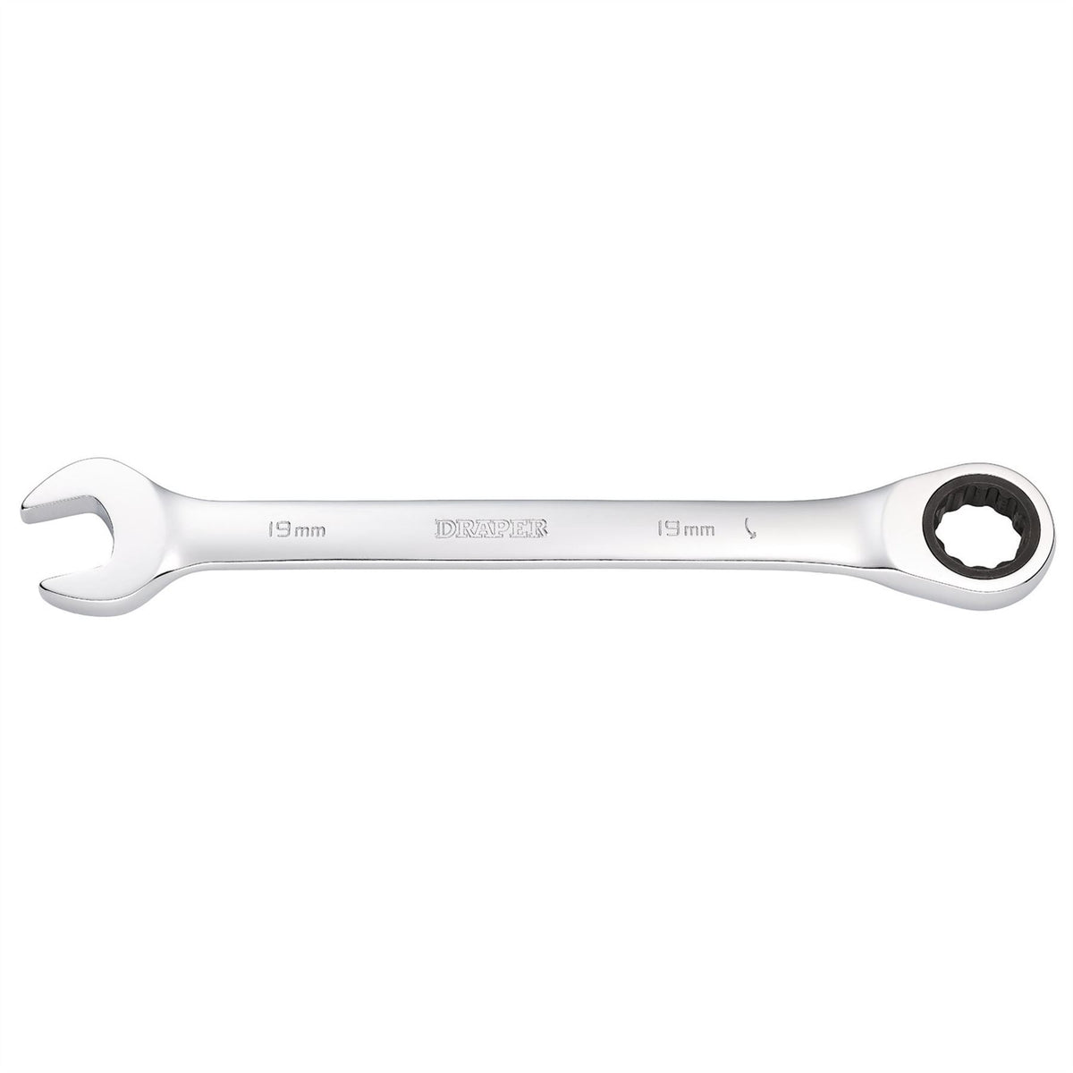 Draper Metric Ratcheting Combination Spanner 19mm 31018  White Rose Tools