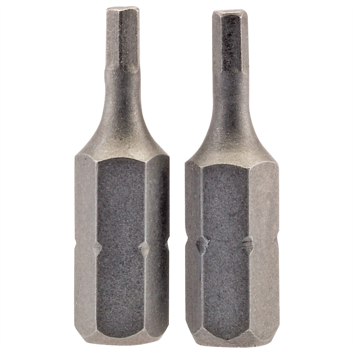 Draper Hexagonal Insert Bit 2.5mm 1/4" Hex 25mm Long (Pack of 2) 63961  White Rose Tools