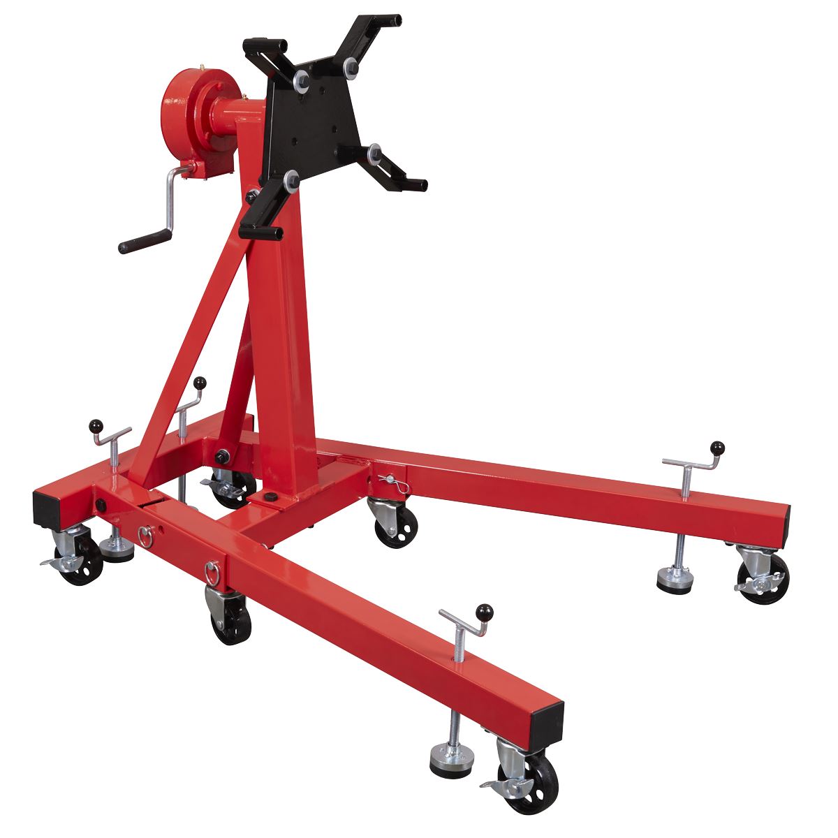 Sealey Folding 360º Rotating Engine Stand with Geared Handle Drive 680kg Capacity