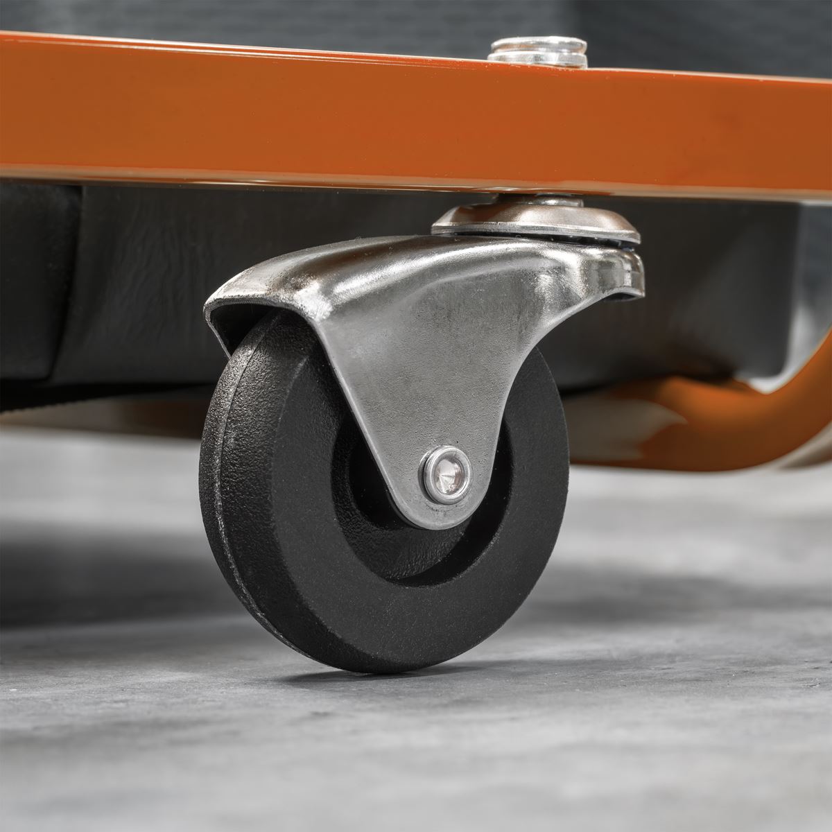 Sealey American-Style Deluxe Creeper 36" with Steel Frame & 6 Wheels - Orange