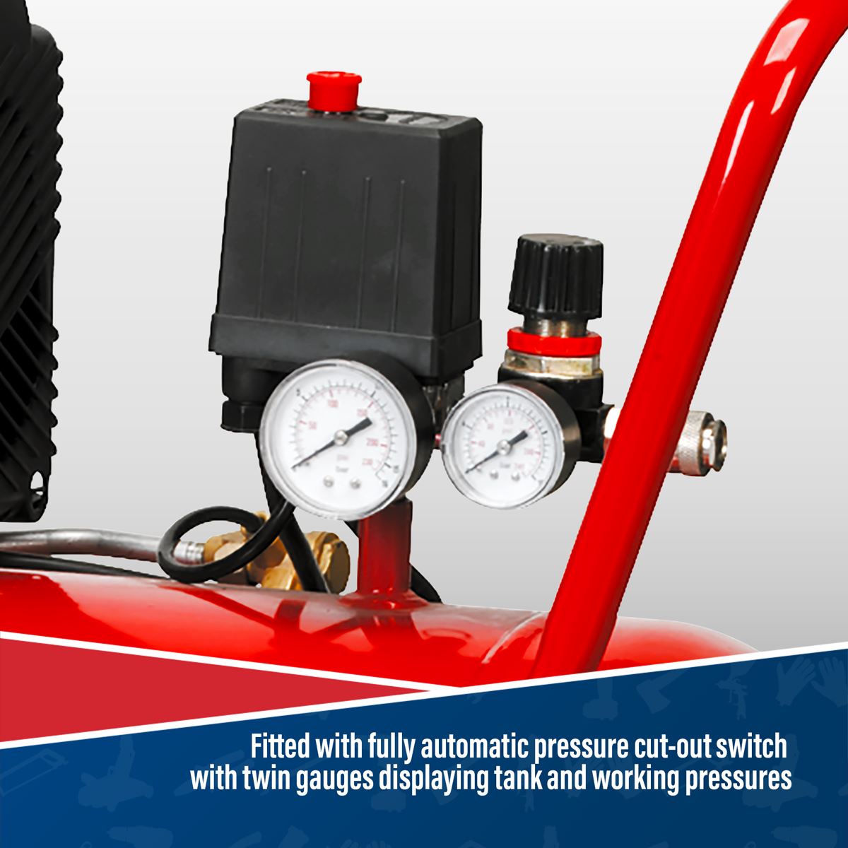 Sealey Air Compressor 50L Direct Drive 2hp 