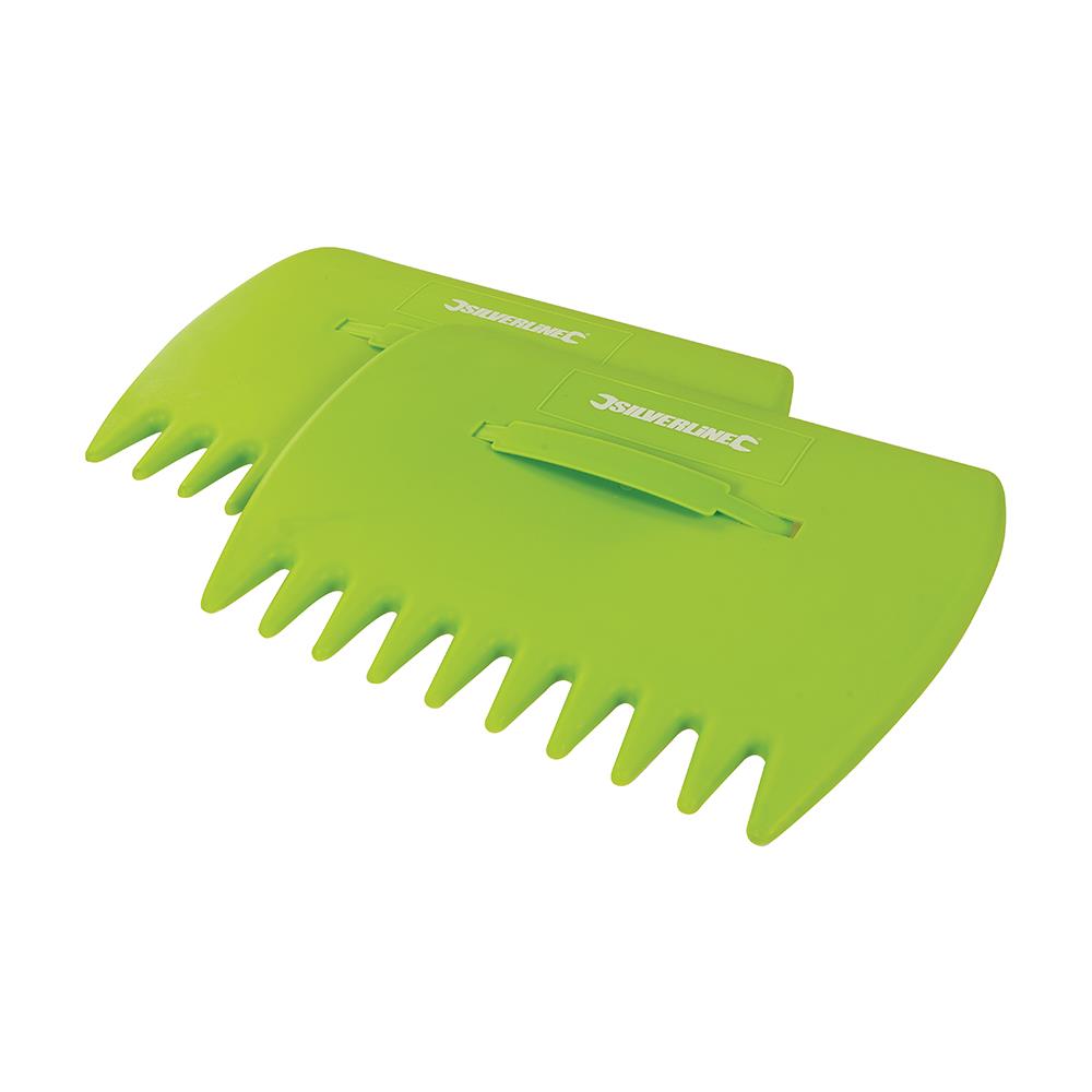 Silverline Leaf Collector 330x250mm Garden Waste Pronged Scoops Leaves