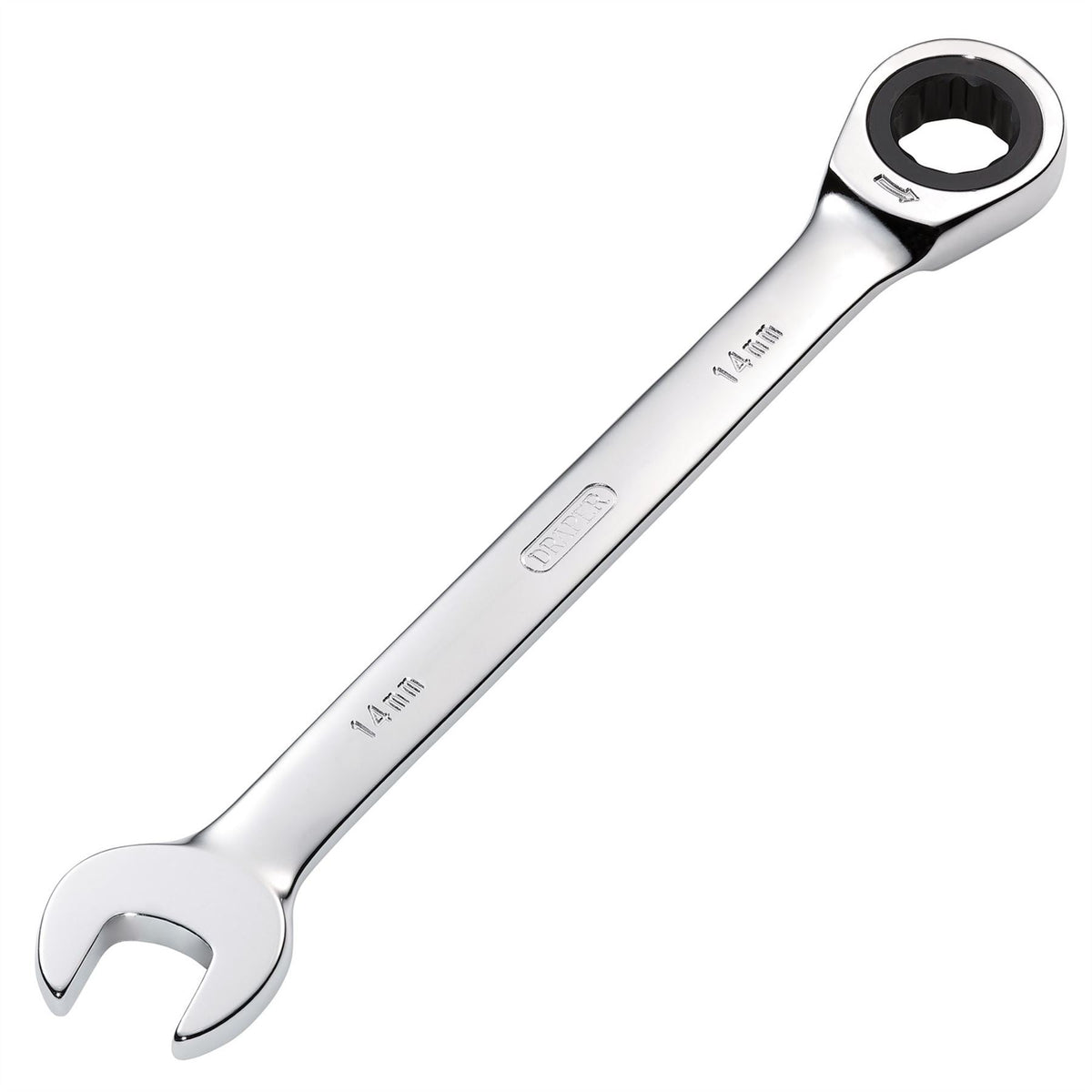 Draper Metric Ratcheting Combination Spanner 14mm 31011  White Rose Tools