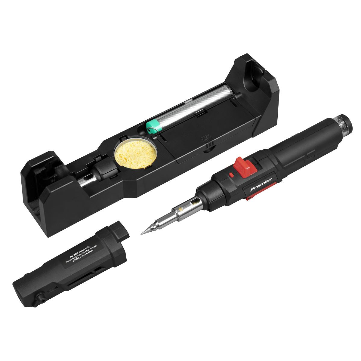 Sealey Premier Butane Soldering Iron Kit 3-in-1 Quick Release  White Rose Tools
