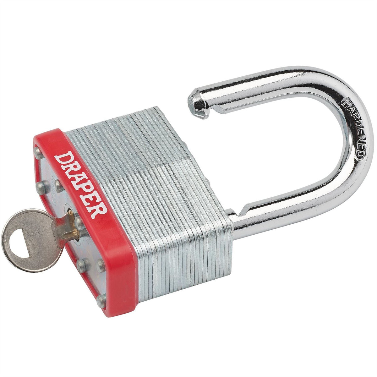 Draper Redline® Laminated Steel Padlock 65mm 68807  White Rose Tools