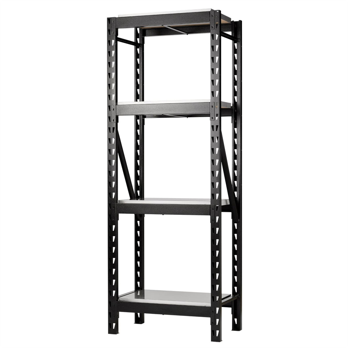 BUNKER 21 Piece Modular 4 Tier Racking with Stainless Steel Shelving 750mm 32486  White Rose Tools