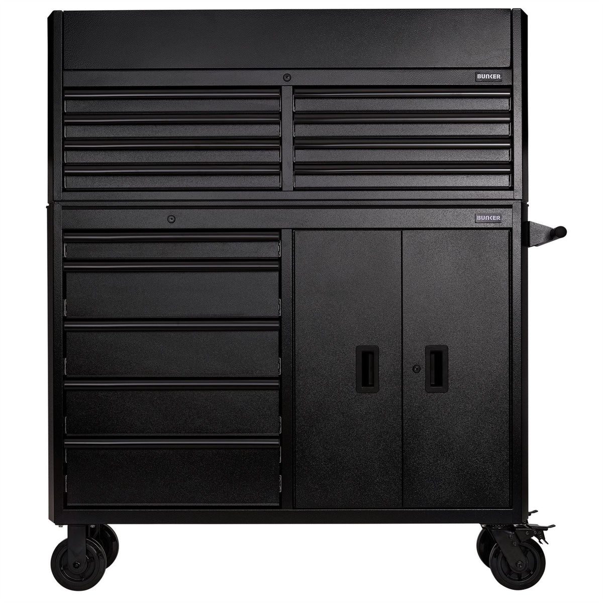 BUNKER 13 Drawer Combined Roller Cabinet and Tool Chest 52" Black 24249  White Rose Tools