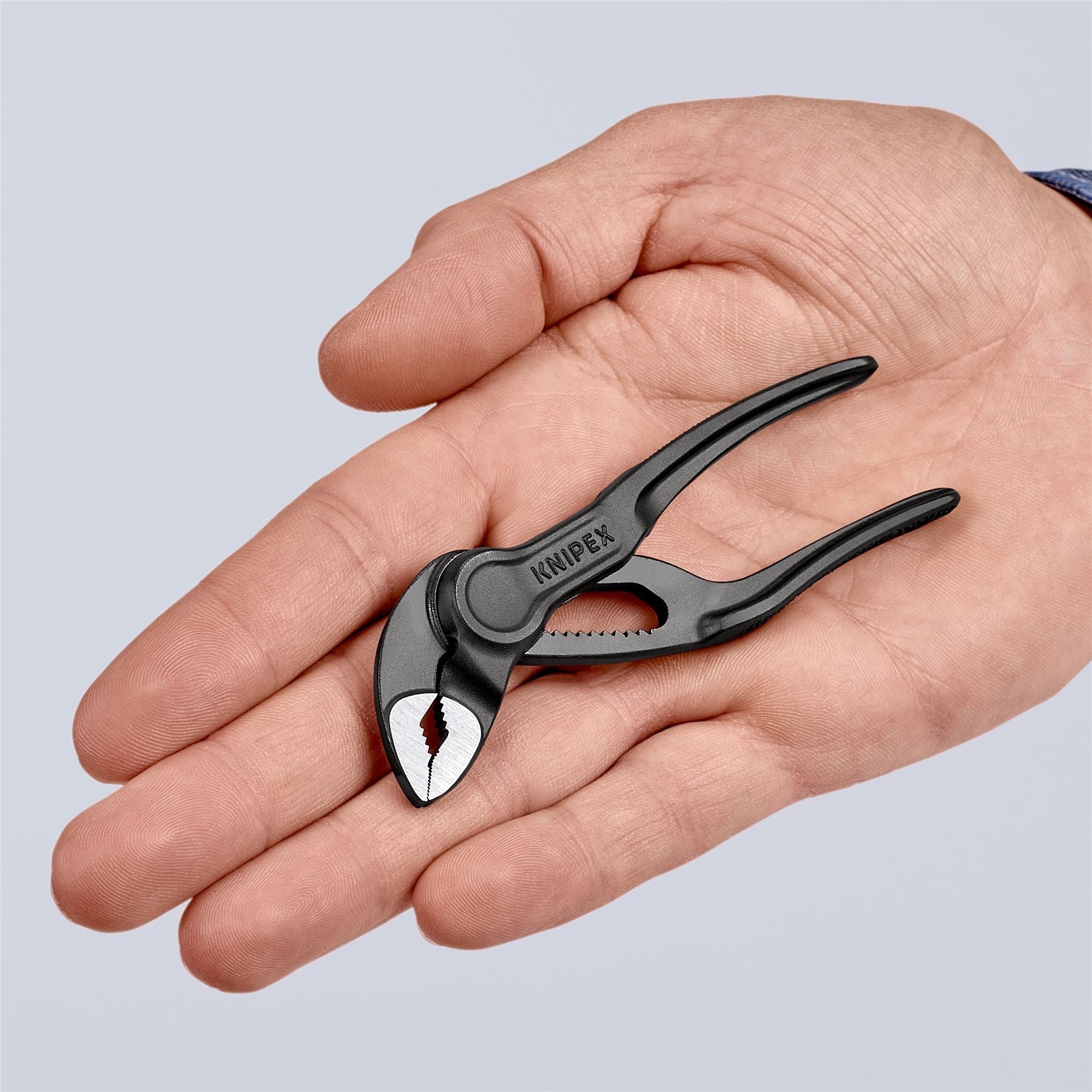 KNIPEX Cobra XS 100mm Pipe Wrench and Water Pump Pliers Ø 28 mm Capacity 87 00 100  White Rose Tools