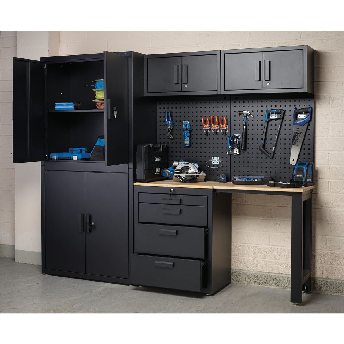 Draper Single Garage Workstation 44009  White Rose Tools