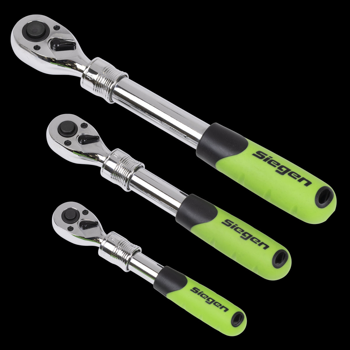 Siegen by Sealey Siegen Extendable Ratchet Wrench Set 3pc 
