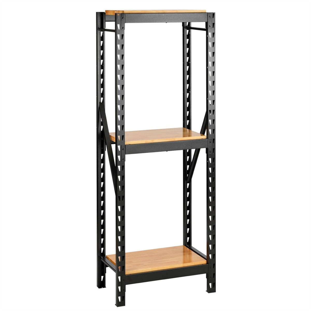 BUNKER 14 Piece Modular 3 Tier Racking with Hardwood Shelving 750mm 32465  White Rose Tools
