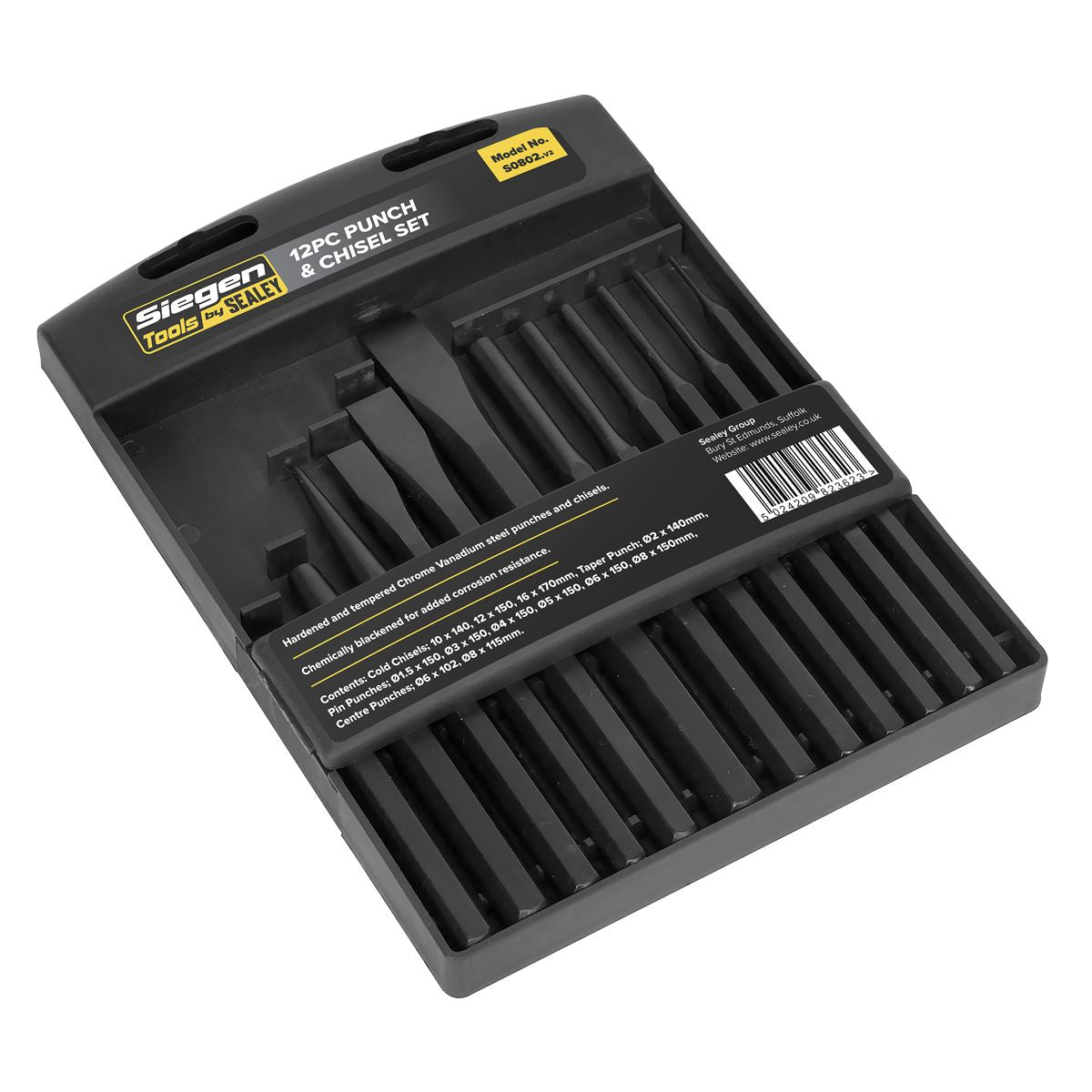 Siegen by Sealey Punch & Chisel Set 12pc 