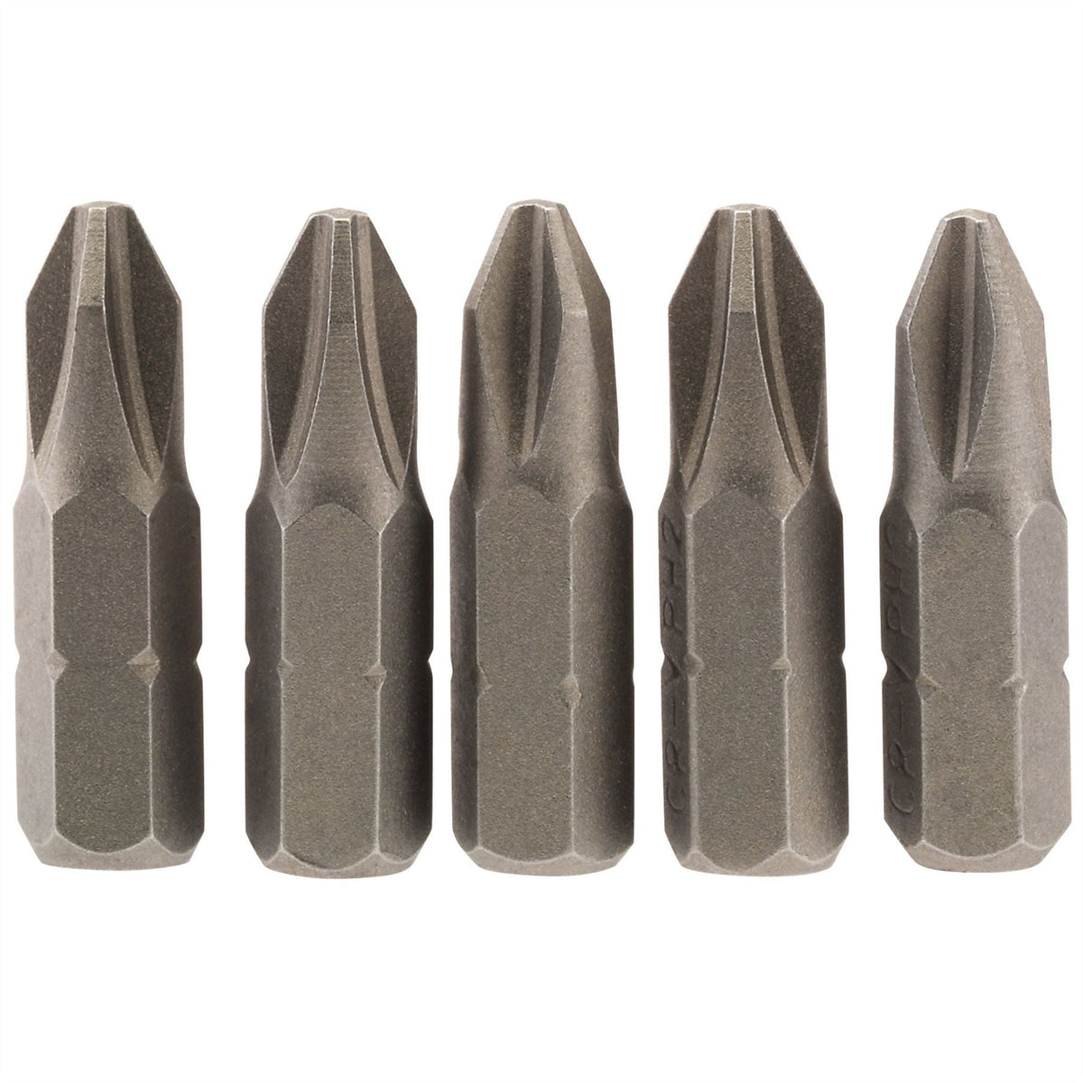 Draper Cross Slot Insert Bit 1/4" Hex 25mm Long No.2 (Pack of 5) 64018  White Rose Tools