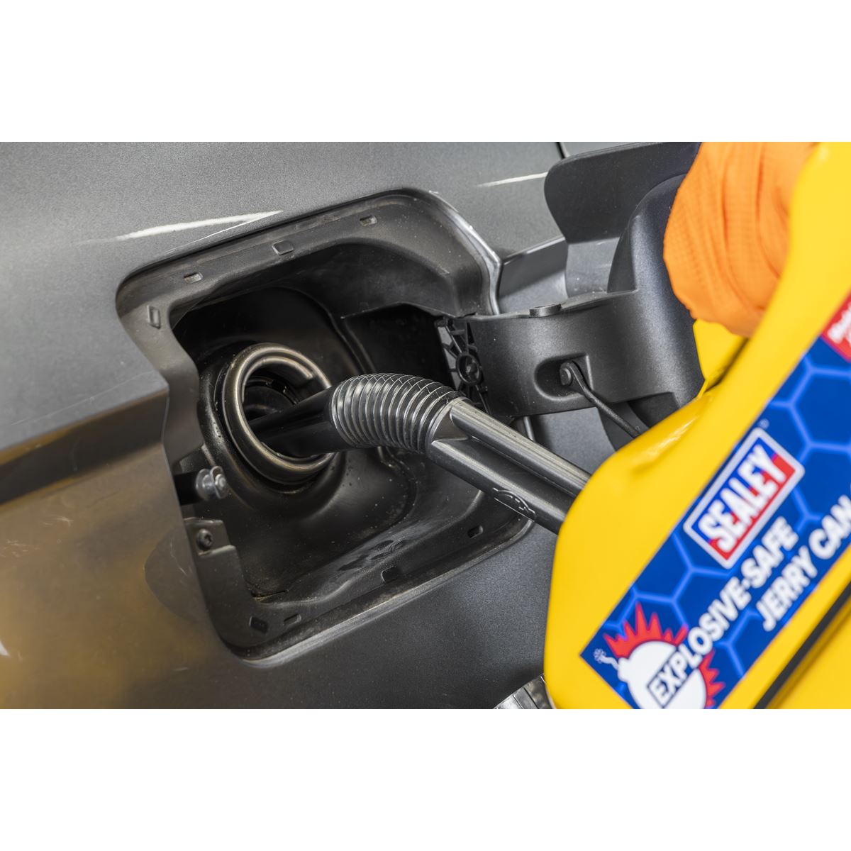 Sealey Explosive-Safe Jerry Can 10L - Yellow  White Rose Tools