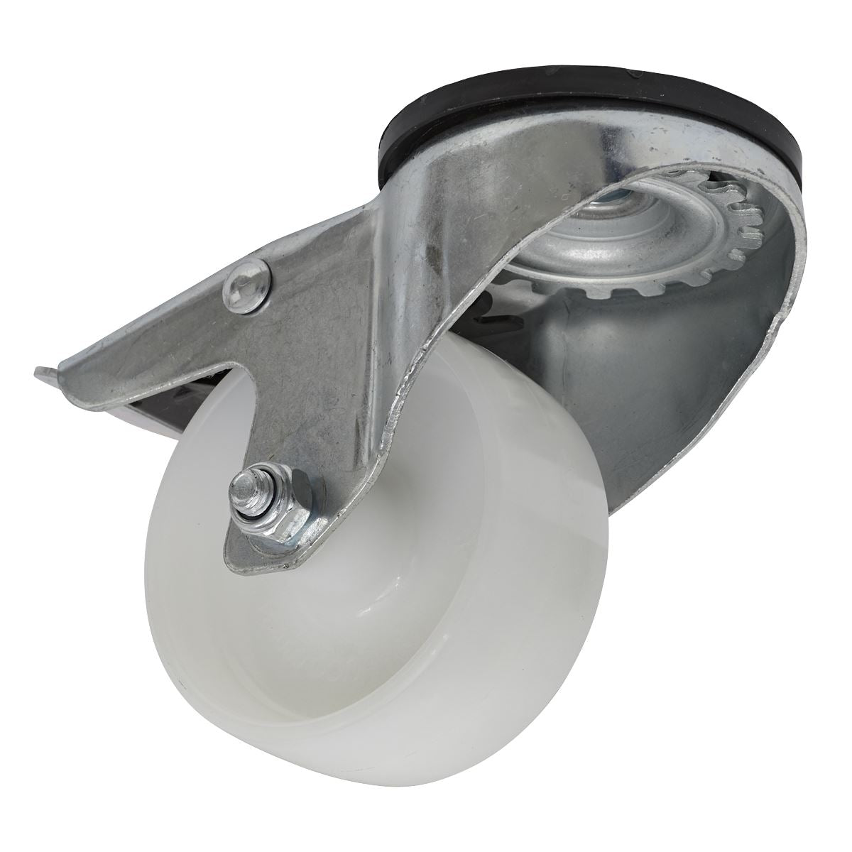 Sealey Castor Wheel Bolt Hole Swivel with Total Lock Ø80mm 