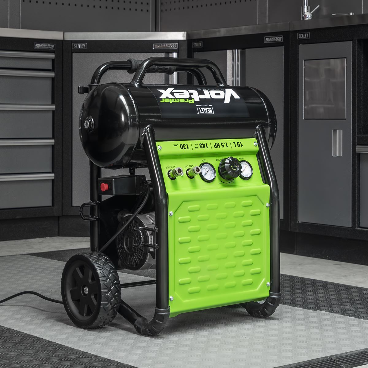 Sealey 19L Oil Free Direct Drive Air Compressor 1.5hp  White Rose Tools