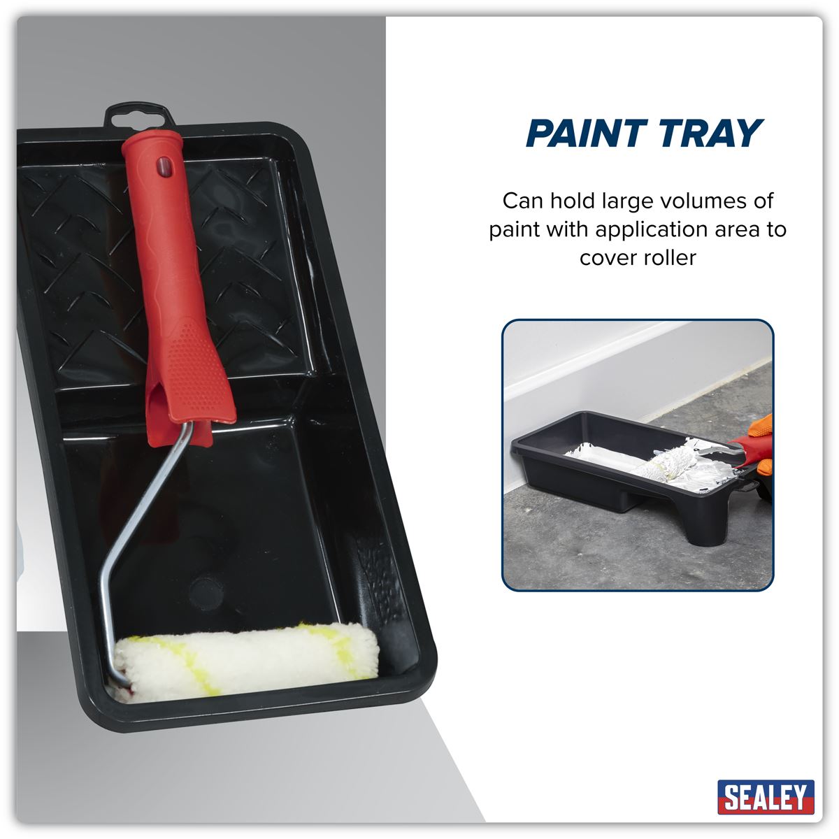 Sealey 4" Paint Roller Set with Tray