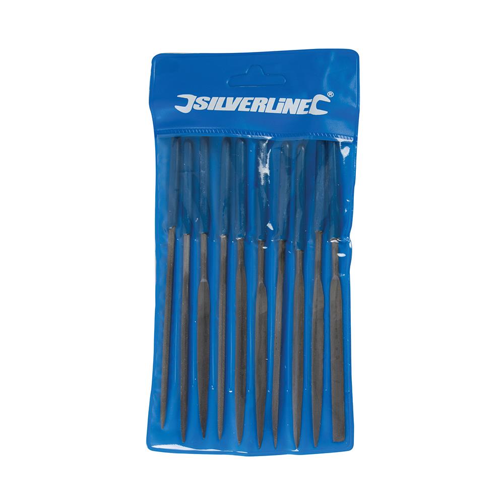 Silverline Needle File Set 10pce MS100  White Rose Tools