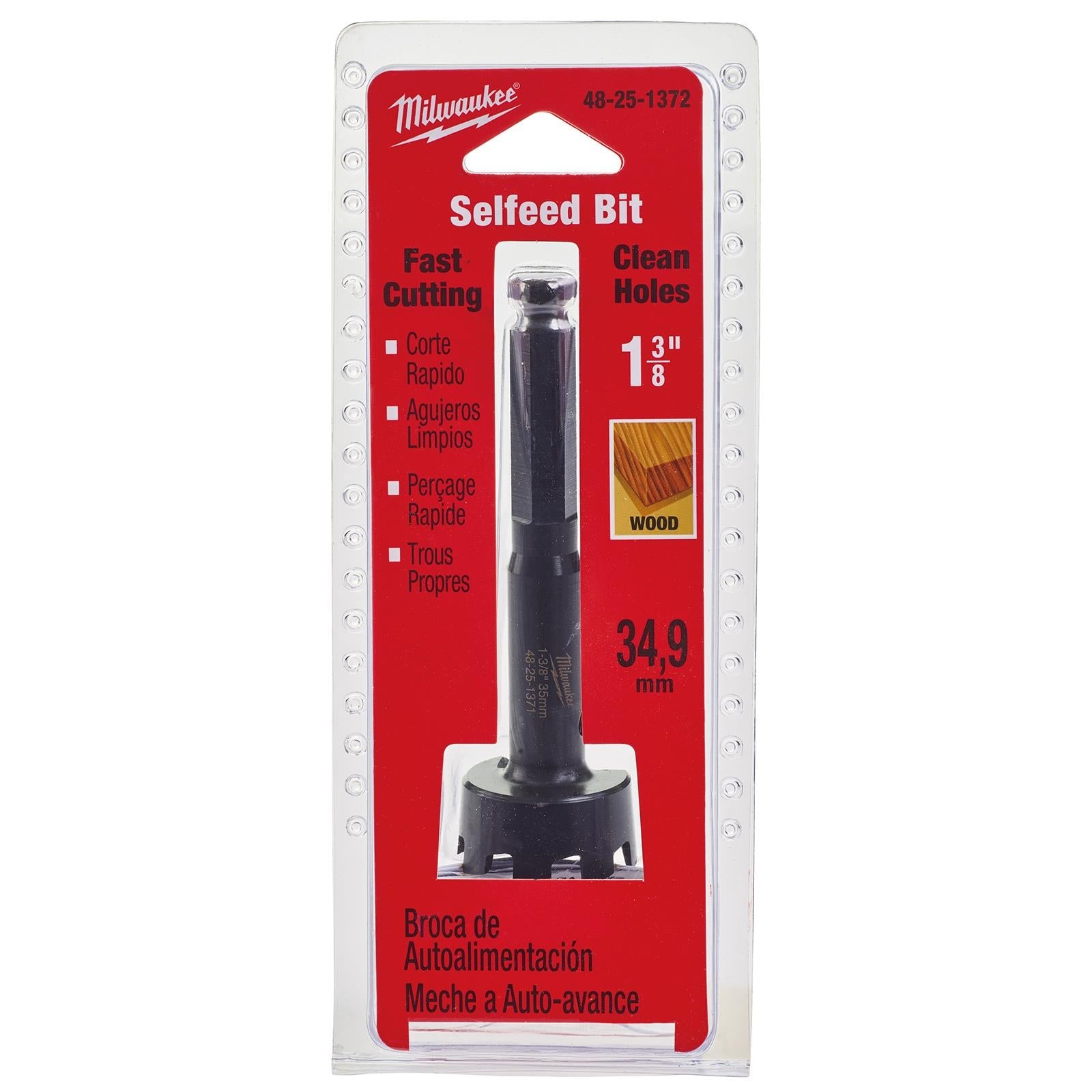 Milwaukee Self Feed Forstner Wood Drill Bits 25.4-117mm 