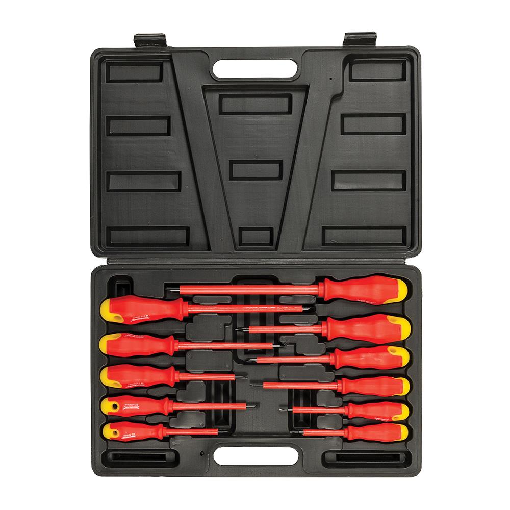 Silverline 11 Piece Insulated Screwdriver Set Slotted Phillips Chrome Vanadium Shafts