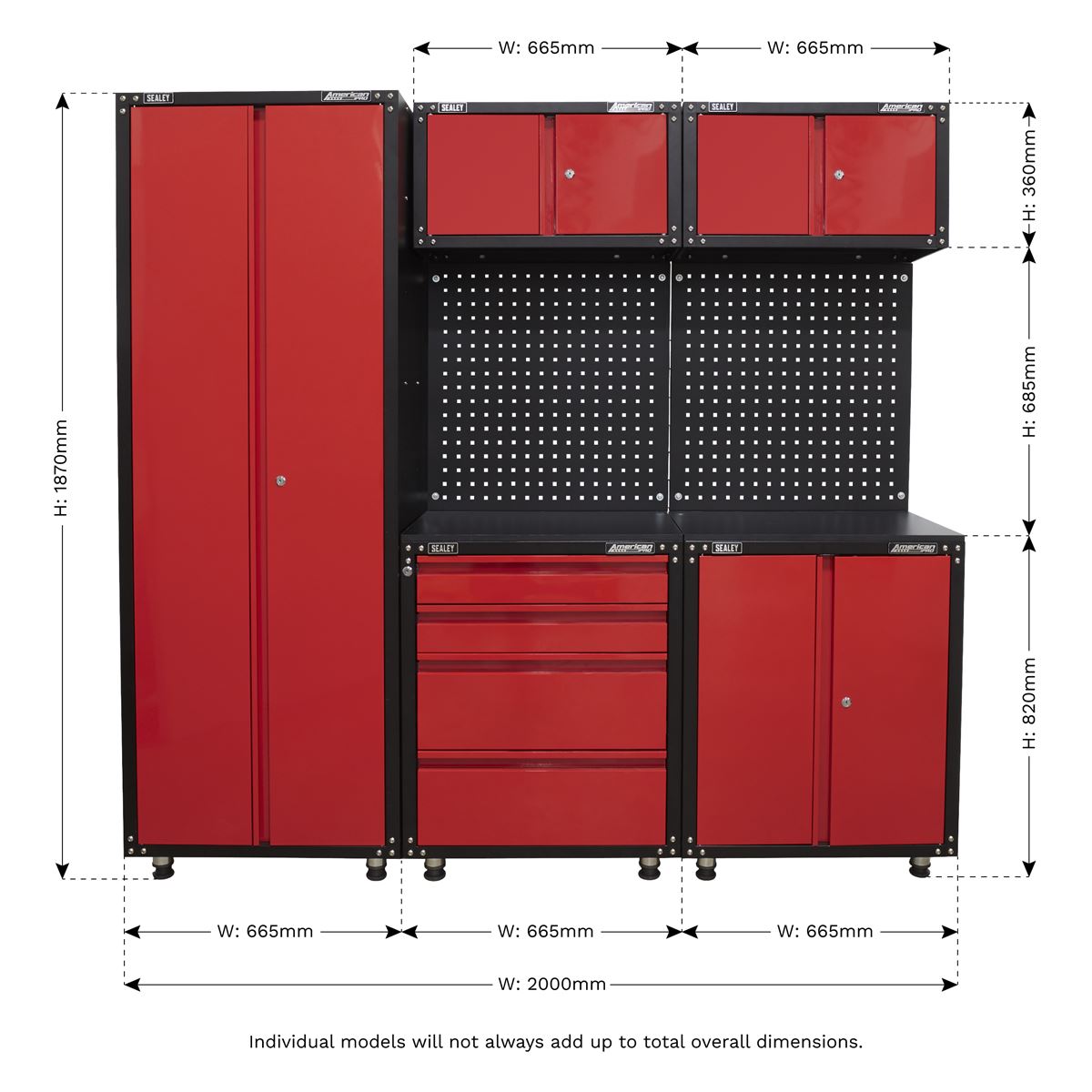 Sealey American Pro American PRO® 2.0m Storage System 